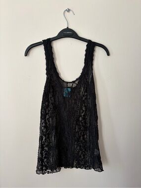 Black Lace Tank Top dentelle